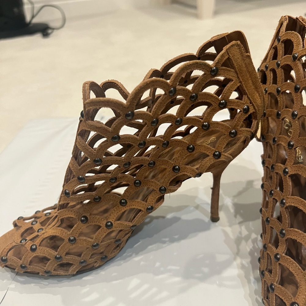 Sergio Rossi High Heels Cage Sandal Booties